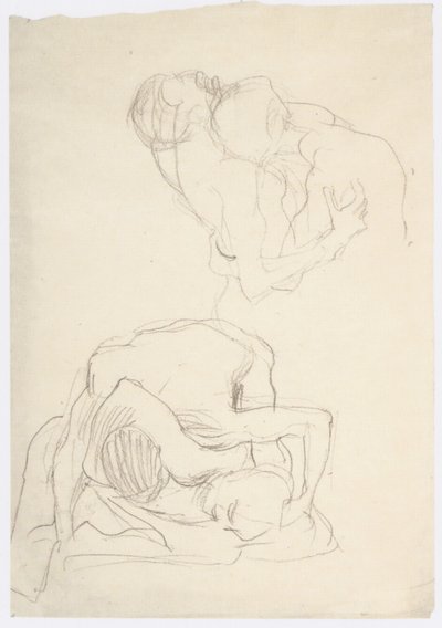 Two Wrestling Pairs by Gustav Klimt